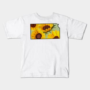 Kansas state flower sunflower Kids T-Shirt